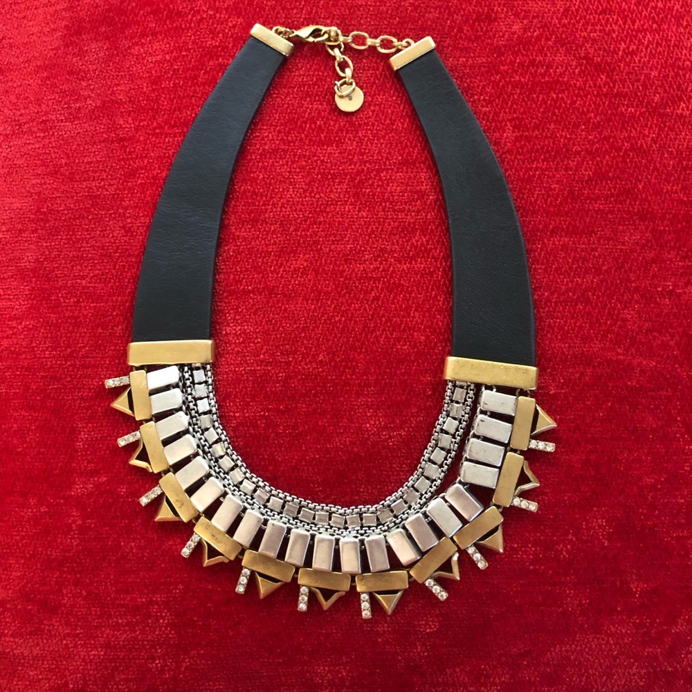 Stella & Dot Black and Gold Reversible Crystal Necklace - Picture 2 of 10